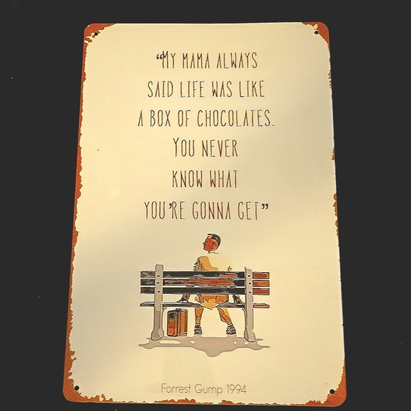 Forrest Gump Decorative Aluminum Sign - Picture 1 of 4